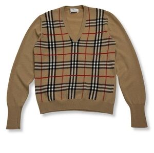 Burberry Nova Check 100% Cashmere Sweater Hadstone of Hawick Small
